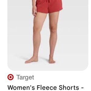 Target Women's Red Fleece Athletic Shorts